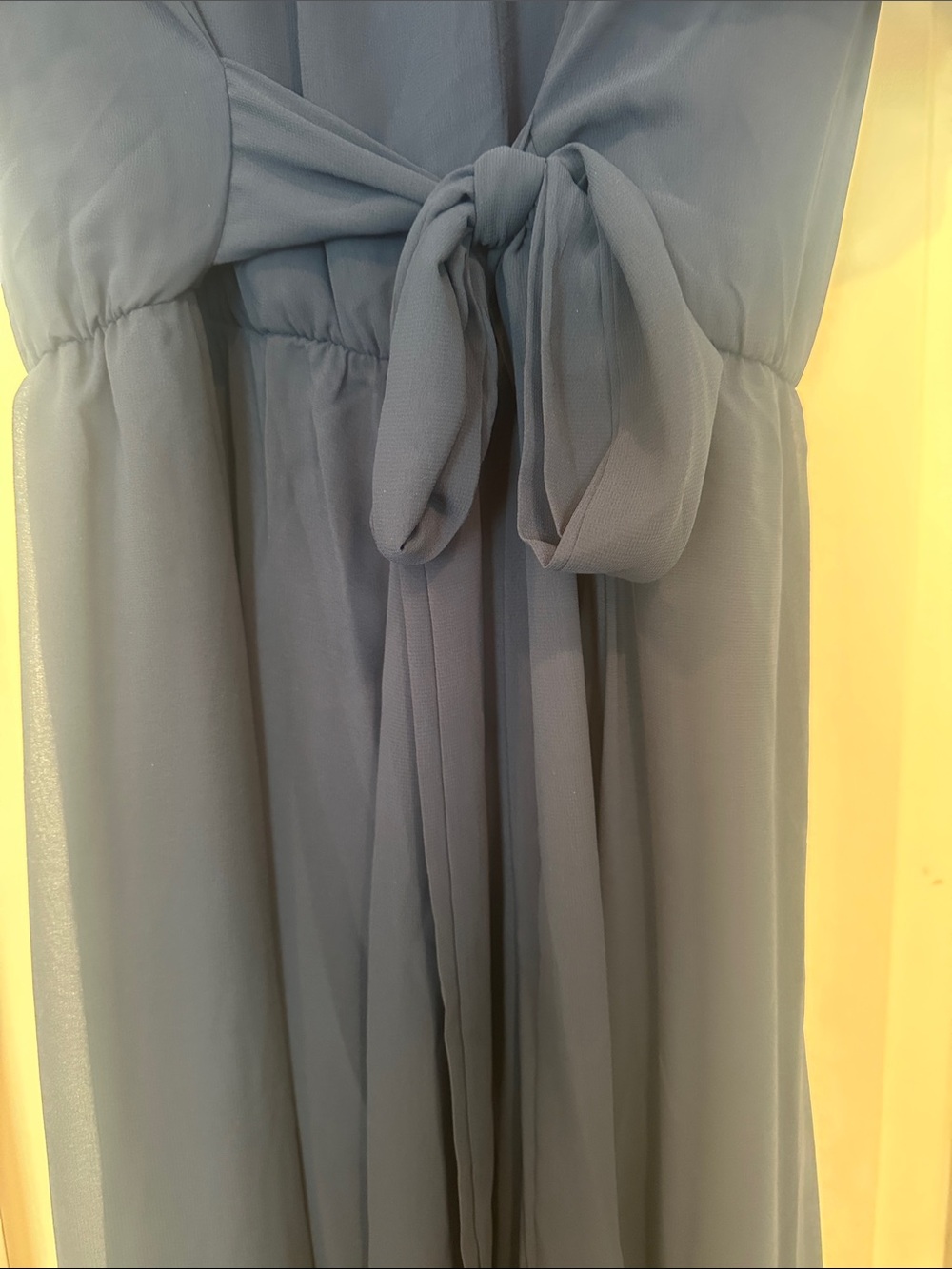 Baltic Born Navy Flutter-Sleeve Maxi Dress - Picture 6 of 7